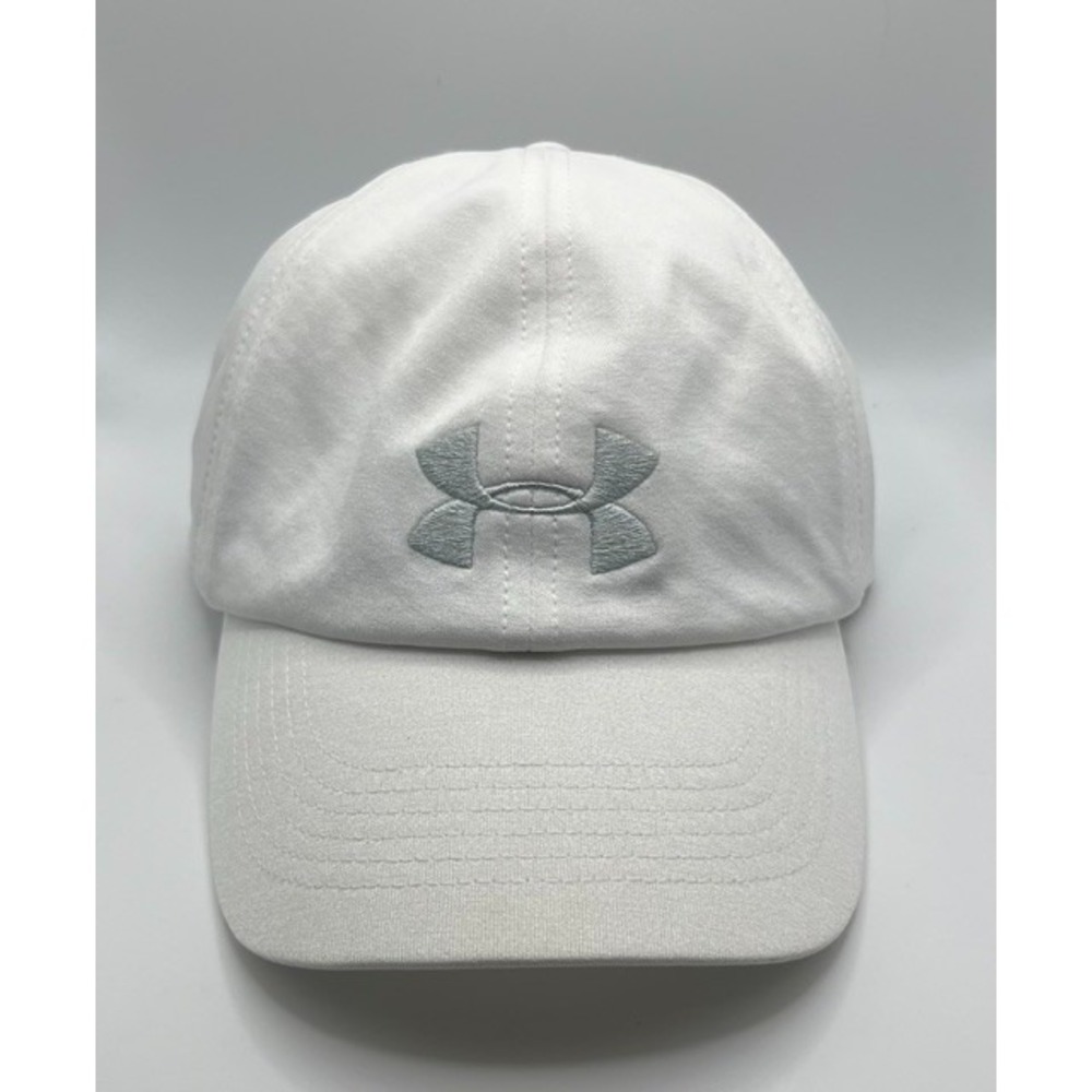 Under Armour Women's Blitzing White Adjustable Hat Embroidered  Gray Logo - 2097